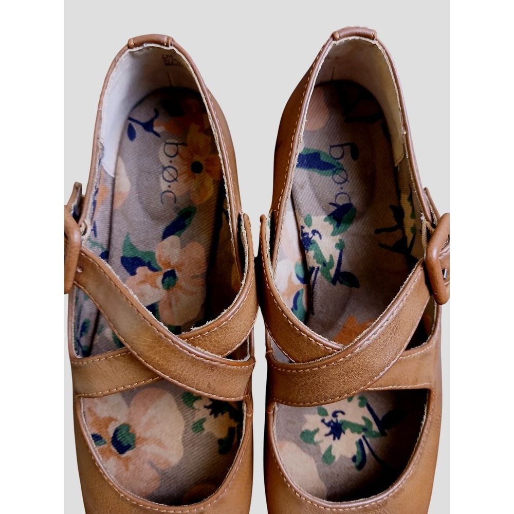 b.o.c. Women Tan Brown Crisscross Mary Jane Flats Square Toe BC0044416 Size 7M - Picture 6 of 9